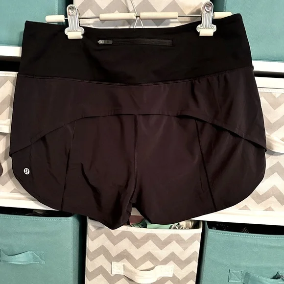 Lululemon Speed Up High Rise 4” SOLID BLACK - Picture 2 of 3